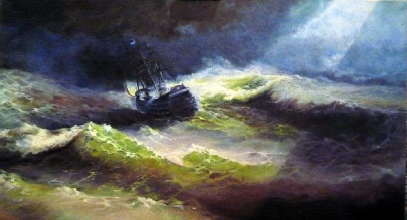 La nave Imperatrice Maria durante una tempesta   Ivan Aivazovsky