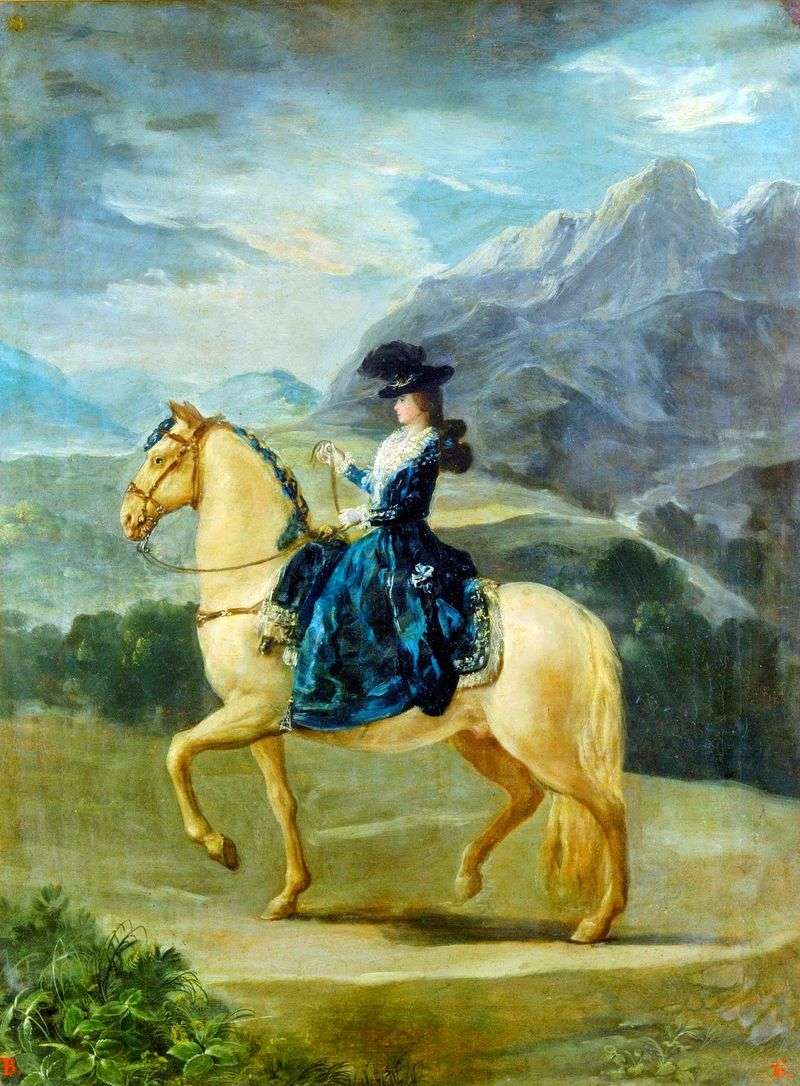 Ritratto di Maria Teresa di Borbone Vallabriga a cavallo   Francisco de Goya
