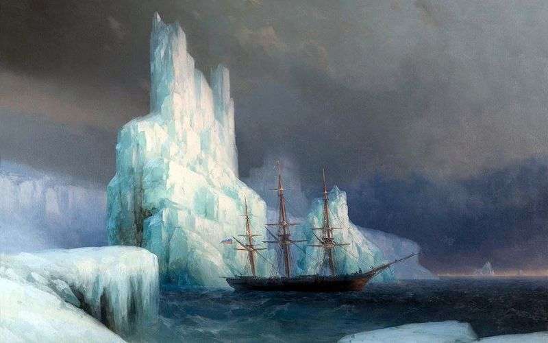 Montagne di ghiaccio in Antartide   Ivan Aivazovsky