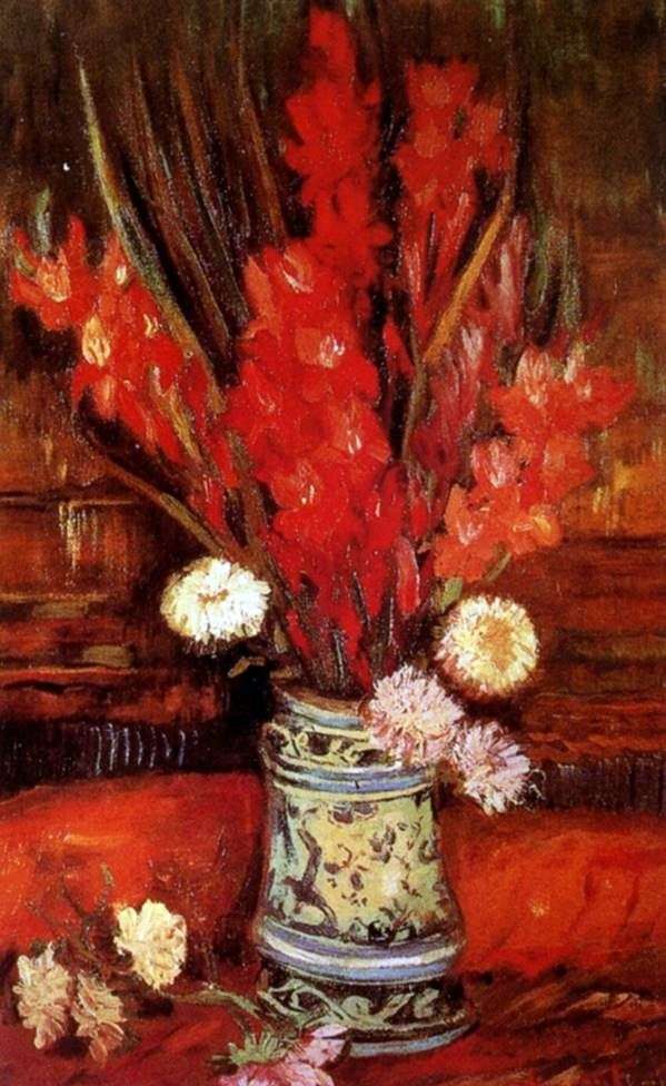 Vaso con Gladiolo rosso II   Vincent Van Gogh