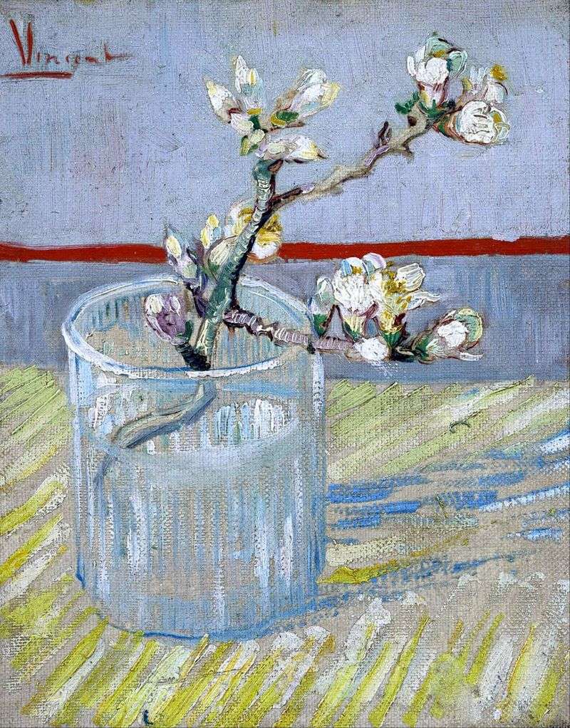 Un ramo di mandorlo in fiore in un bicchiere   Vincent Van Gogh