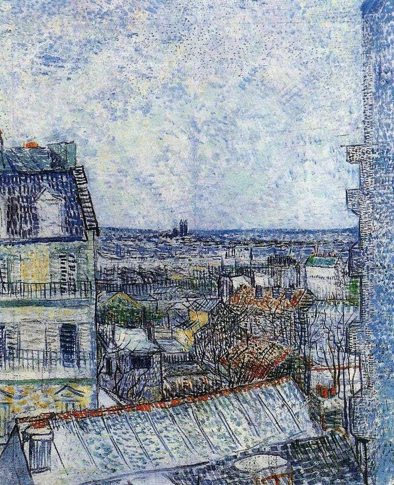 Vista di Parigi dalla stanza di Vincent in Rue Lepic II   Vincent Van Gogh