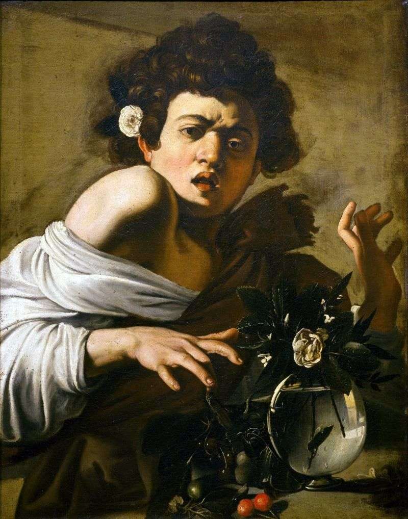 Ragazzo morso da una lucertola   Michelangelo Merisi da Caravaggio
