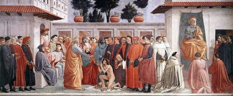 La risurrezione del figlio di Teofilo   Masaccio e Filippino Lippi