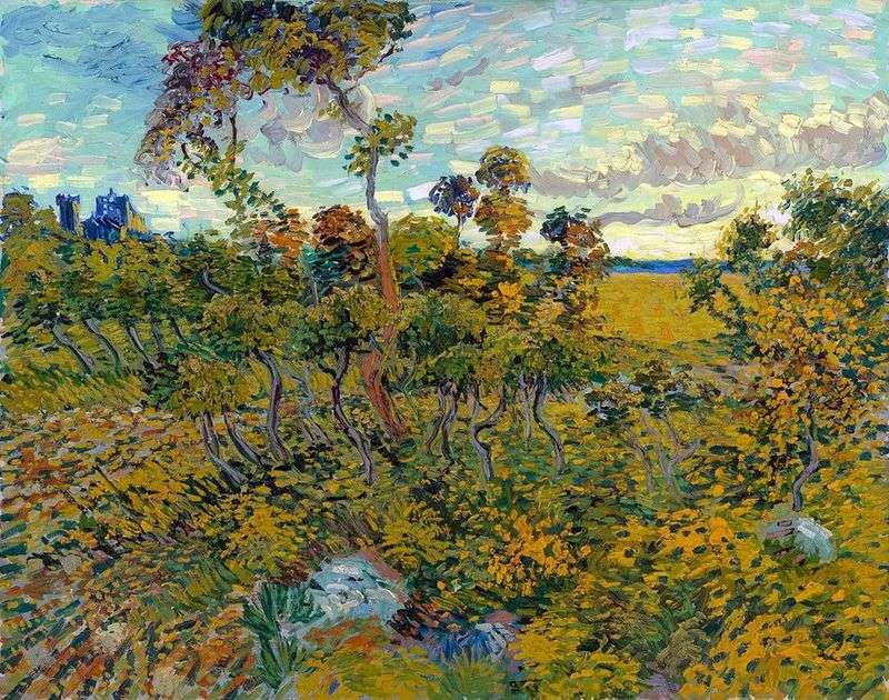 Tramonto a Monmajour   Vincent Van Gogh