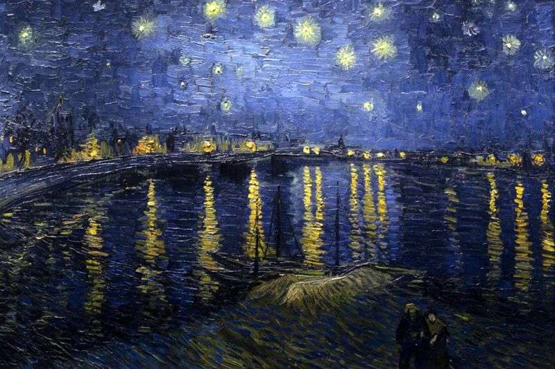 Notte stellata sul Rodano   Vincent Van Gogh