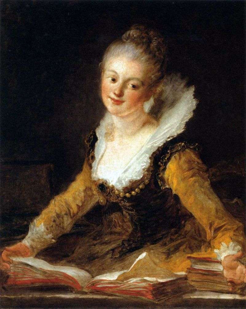 Ritratto di una signora come musa della scienza   Jean Honore Fragonard