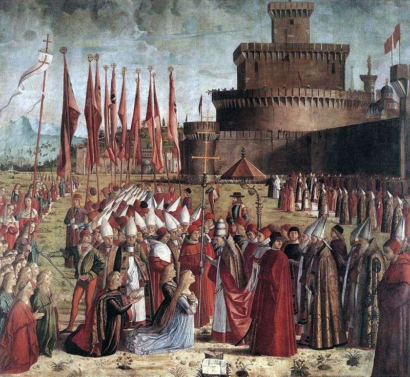 Incontro di SantOrsola e pellegrini con Papa Ciriaco   Vittore Carpaccio