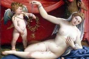 Venere e Cupido   Lorenzo Lotto