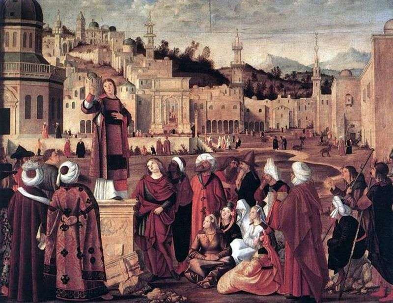 Sermone di Santo Stefano davanti alle porte di Gerusalemme   Vittore Carpaccio