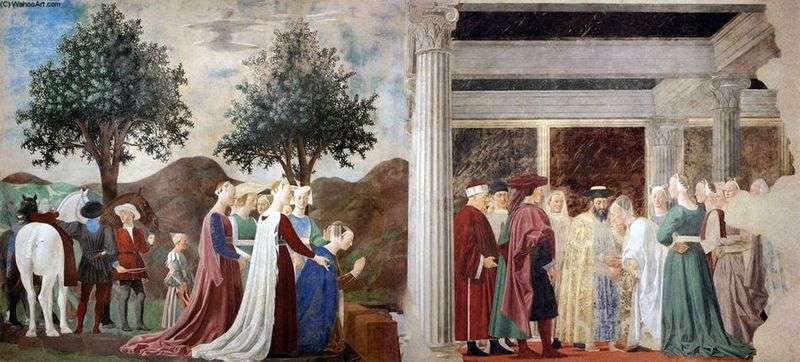 Larrivo della regina di Saba al re Salomone   Piero della Francesca