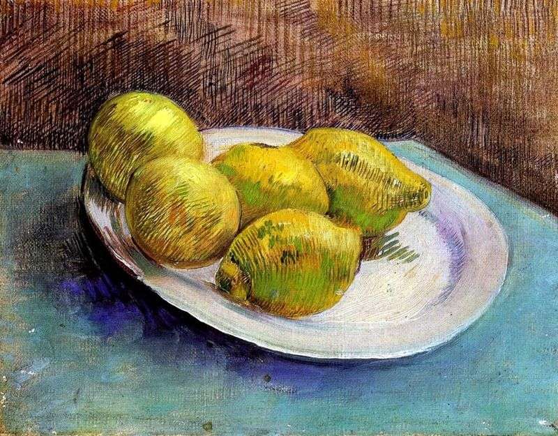 Natura morta con limoni su un piatto   Vincent Van Gogh