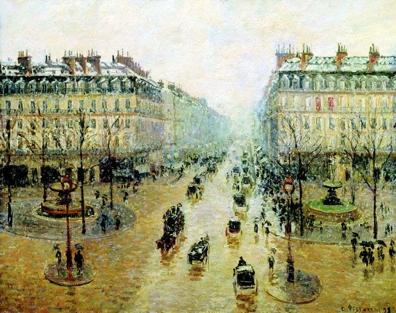 Il viaggio dopera a Parigi. Leffetto della neve. Mattina   Camille Pissarro