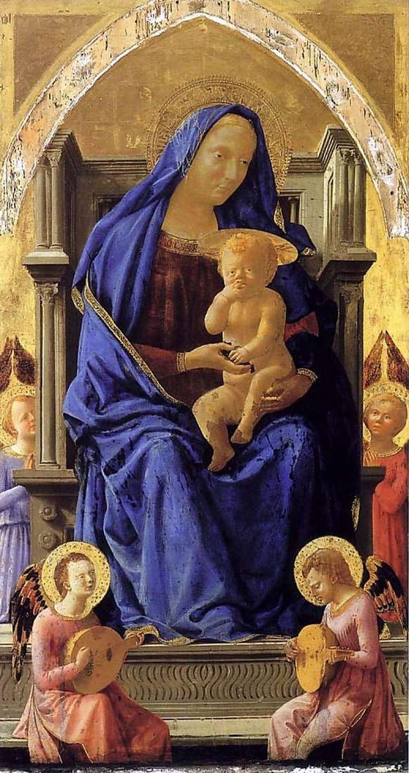 Madonna col Bambino e angeli   Tommaso di Giovanni Masaccio