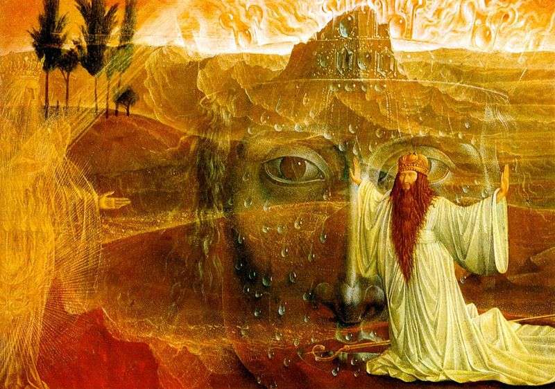 Mosè e il roveto ardente   Ernst Fuchs