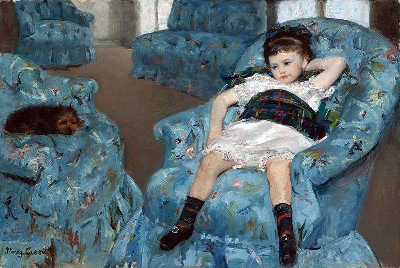 La ragazza sulla sedia blu   Mary Cassat