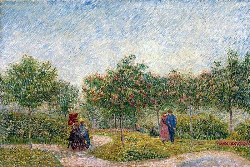 Coppie nel Parc dArgenson a Anyier   Vincent Van Gogh