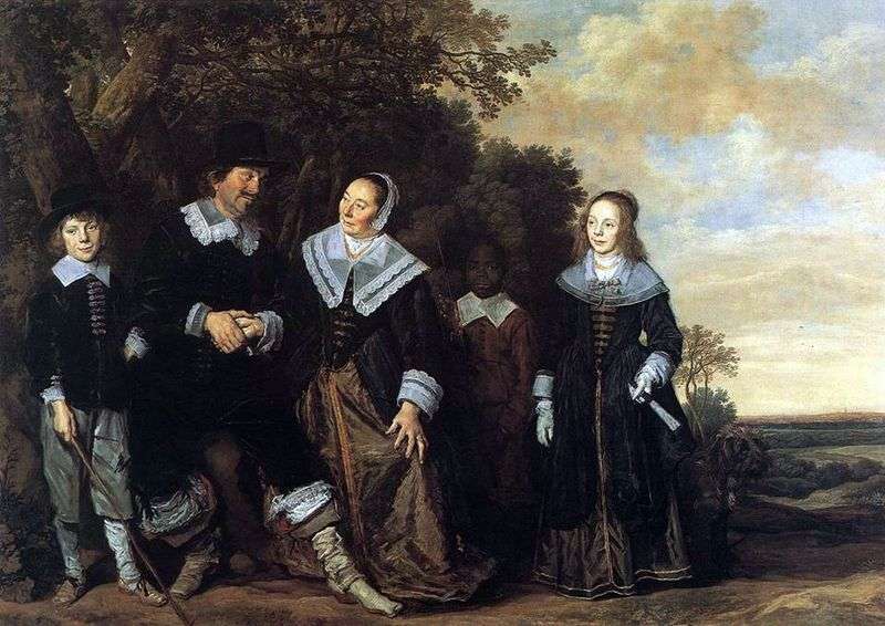 Ritratto di famiglia nel paesaggio   Frans Hals