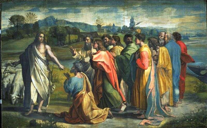 La chiamata dellapostolo Pietro da parte di Cristo   Rafael Santi