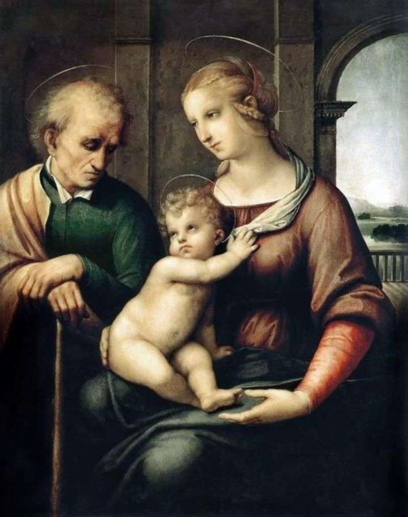 Sacra Famiglia o Madonna con il Bearless Joseph   Rafael Santi