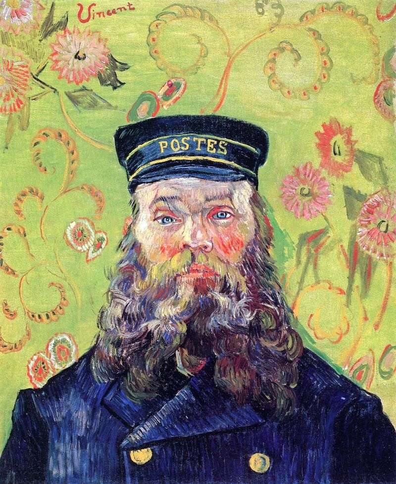 Vincent Van Gogh Ritratto del postino Roulin Stampa su Tela Vernice Pennellate