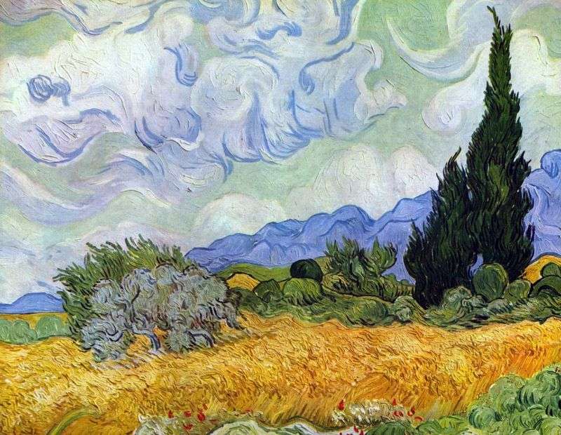 Campo di grano con cipressi   Vincent Van Gogh