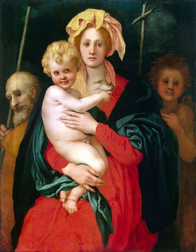 Madonna col Bambino, San Giuseppe e Giovanni Battista   Jacopo Pontormo