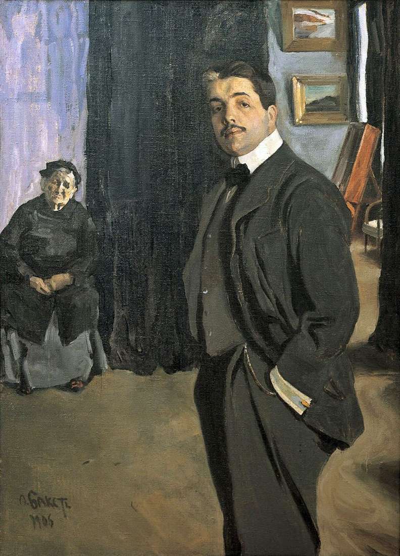 Ritratto di Dyagilev con una tata   Leon Bakst