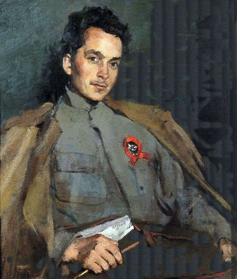 Ritratto dello scrittore D. A. Furmanov   Sergey Malyutin