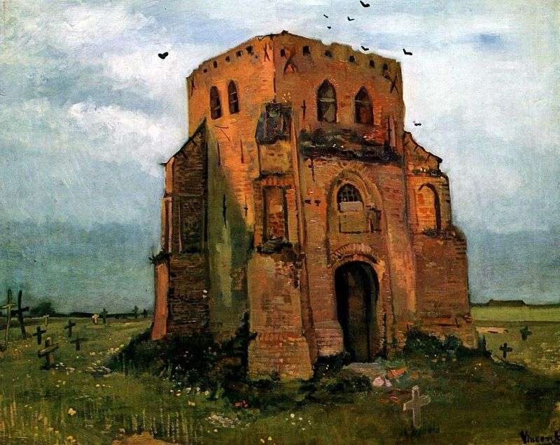 Vecchia torre della chiesa a Nuenen (Cimitero contadino)   Vincent Van Gogh
