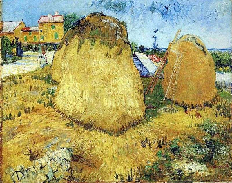 Mucchi di fieno in Provenza   Vincent Van Gogh
