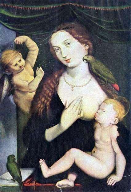 Madonna con un pappagallo   Hans Baldung