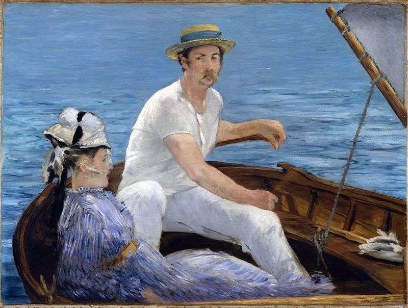 Nella barca   Edouard Manet