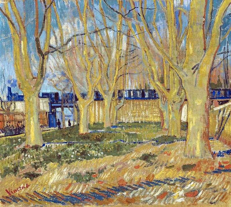 Platan Street vicino alla stazione di Arly   Vincent Van Gogh