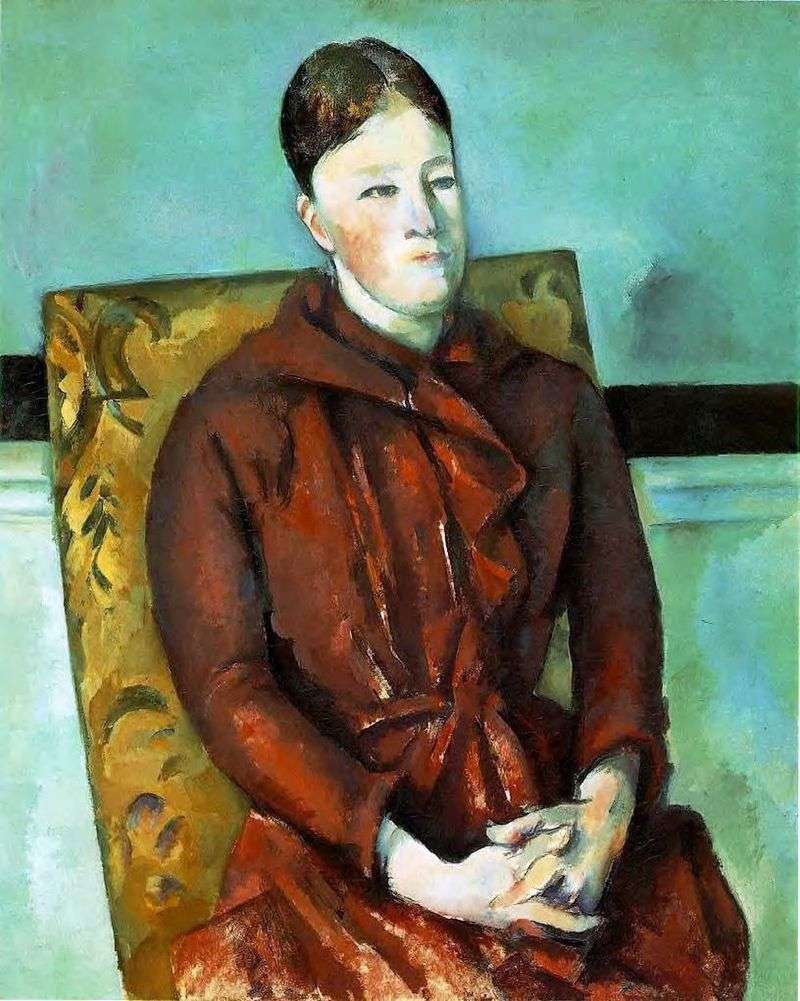 La moglie dellartista sulla sedia gialla   Paul Cezanne