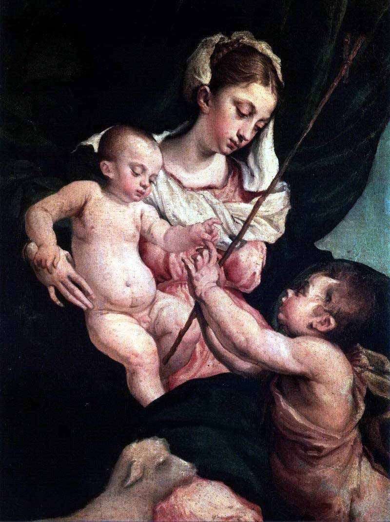 Madonna col Bambino e Giovanni Battista   Jacopo Bassano