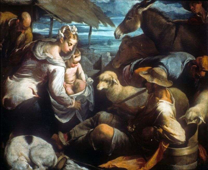 Adorazione dei pastori   Jacopo Bassano