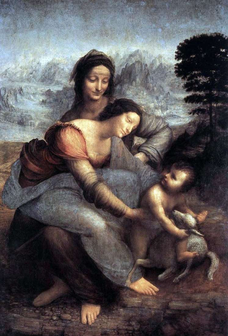 Santa Anna e Maria con il bambino Cristo   Leonardo Da Vinci