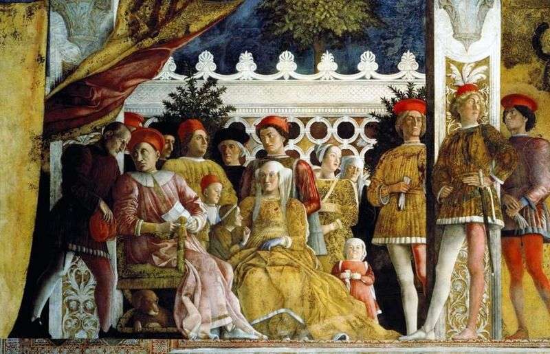 Ludovico Gonzaga, la sua famiglia e il cortile   Andrea Mantegna