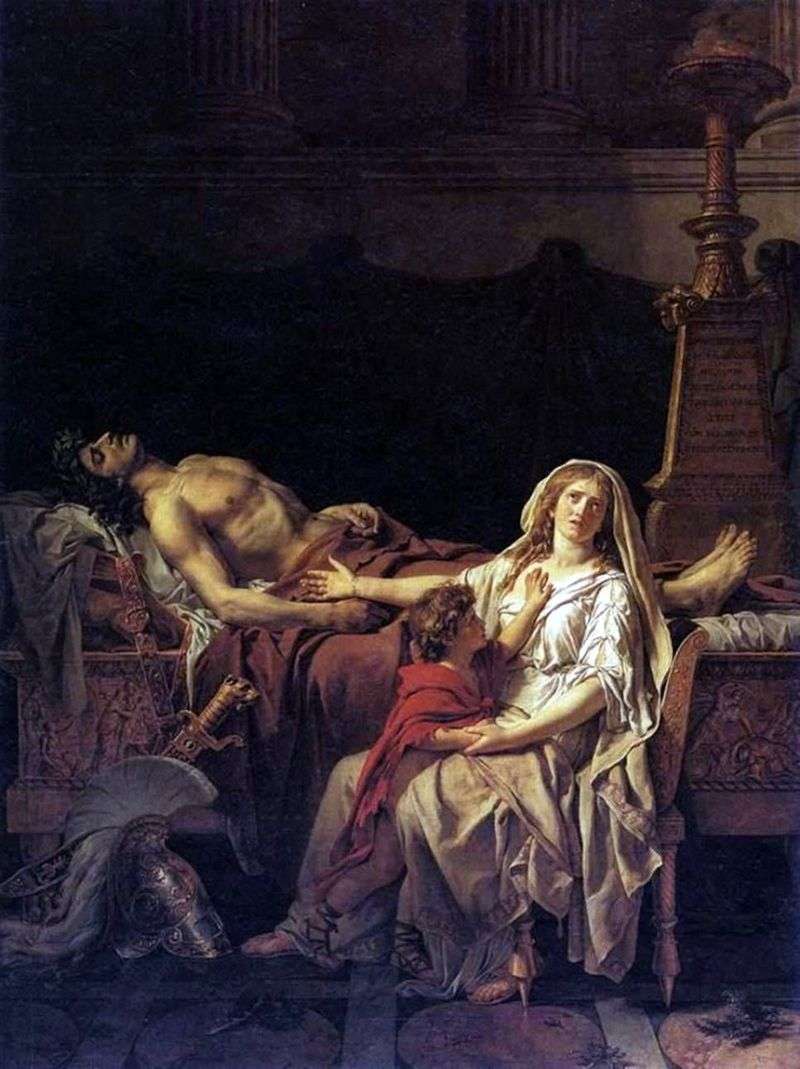 Andromaca nel corpo di Ettore   Jacques Louis David