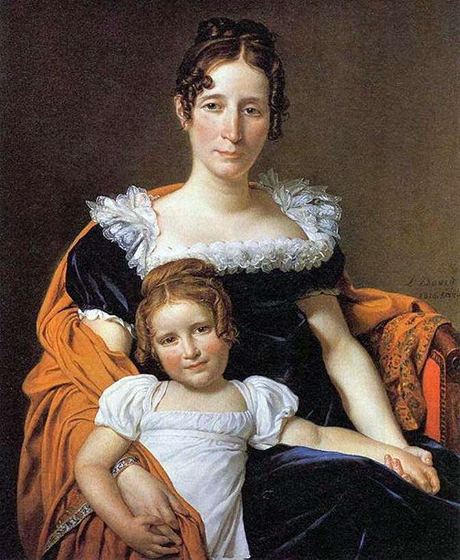 Kontessa Vilein XIIII con sua figlia   Jacques Louis David