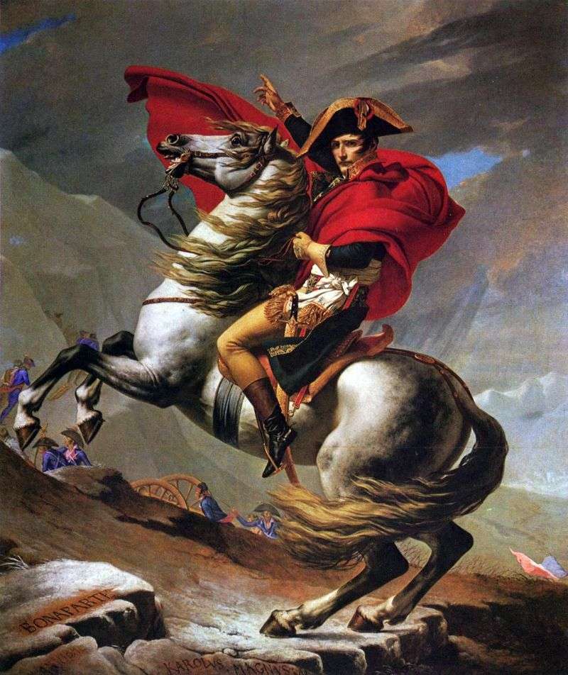 Napoleone sullincrocio del passo di San Bernardo   Jacques Louis David