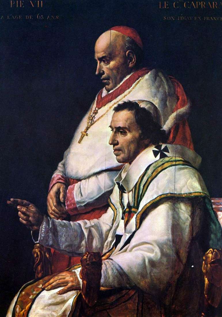 Papa Pio II e il cardinale Caprara   Jacques Louis David