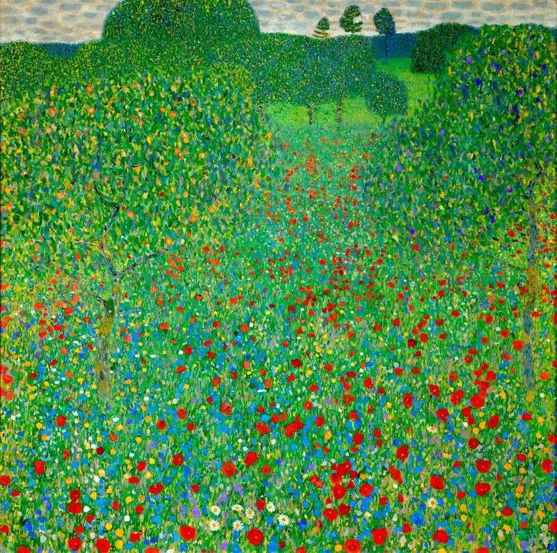 Poppy Field   Gustav Klimt