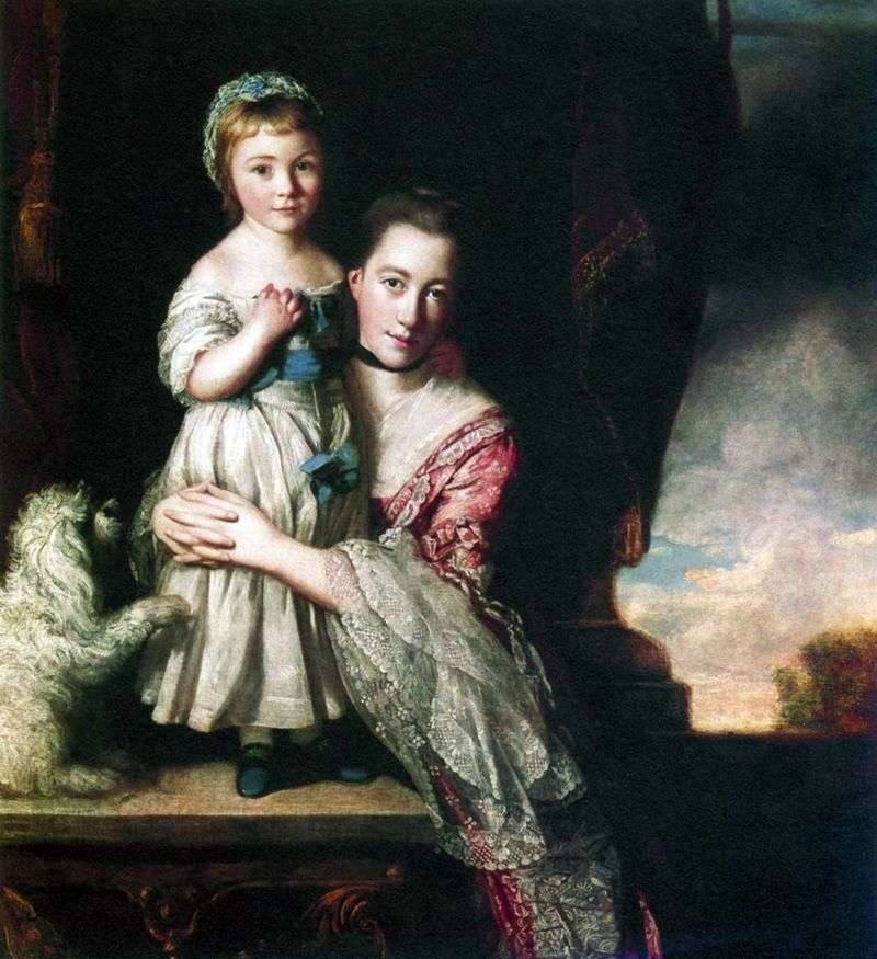 Georgiana, contessa Spencer, con la figlia   Joshua Reynolds