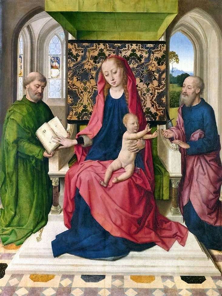 Madonna col Bambino su un trono con i santi Pietro e Paolo   Dirk Bouts