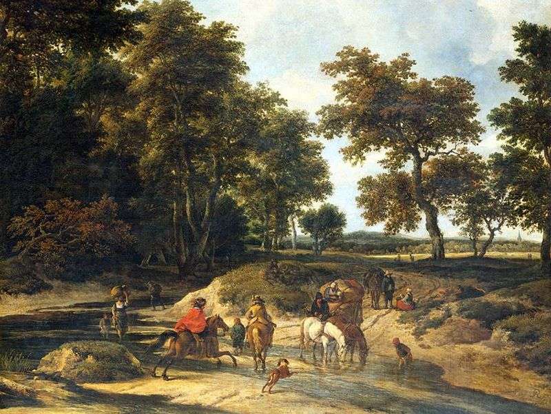 Nella foresta   Jacob van Ruysdal