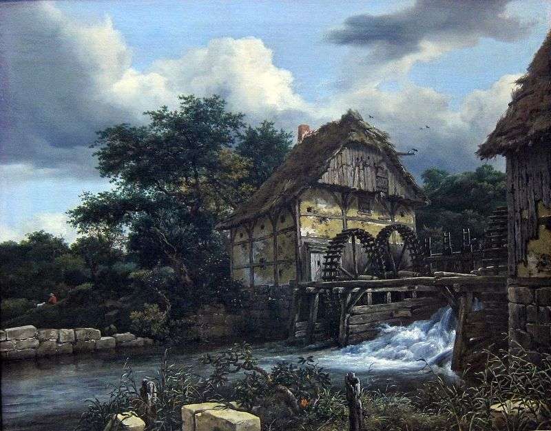 Due mulini ad acqua   Jacob van Ruisdal