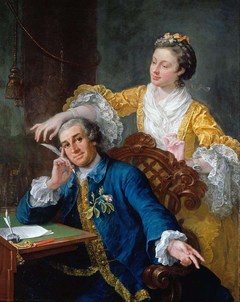 Ritratto dellattore Garrick e sua moglie   William Hogarth