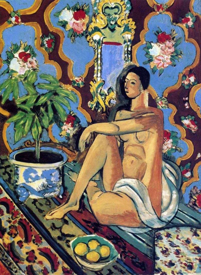 Figura decorativa sullo sfondo ornamentale   Henri Matisse